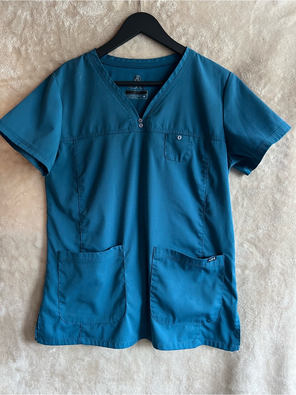 Adar Teal Medical Scrub Top Medium Healthcare Nursing Uniform Unused